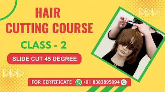 Class 2 - Slide cut 45 Degree Tutorial | Online Hair cutting Course
