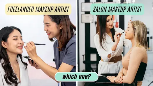Know the advantages and disadvantages of becoming a Freelance Makeup Artist vs Salon Makeup Artist?