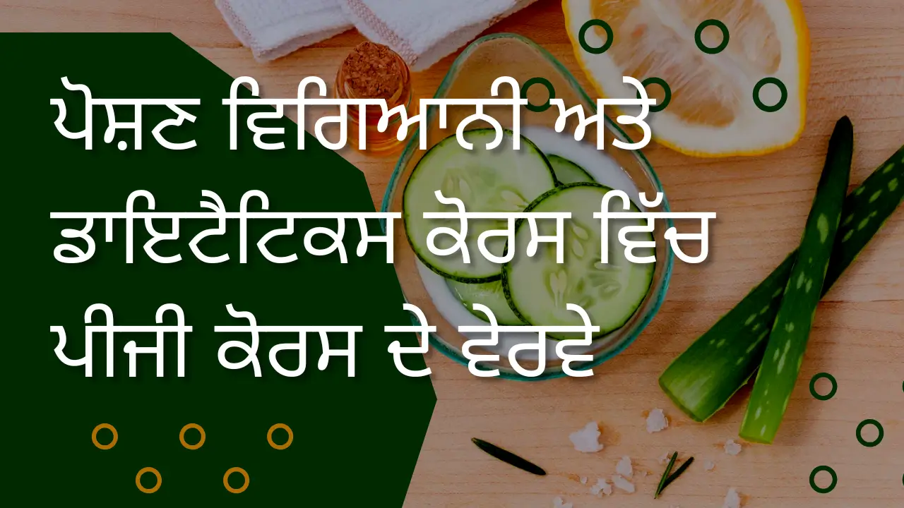 ਪੋਸ਼ਣ ਵਿਗਿਆਨੀ ਅਤੇ ਡਾਇਟੈਟਿਕਸ ਕੋਰਸ ਵਿੱਚ ਪੀਜੀ ਕੋਰਸ ਦੇ ਵੇਰਵੇ (PG Course Details in Nutritionist and Dietetics Course)