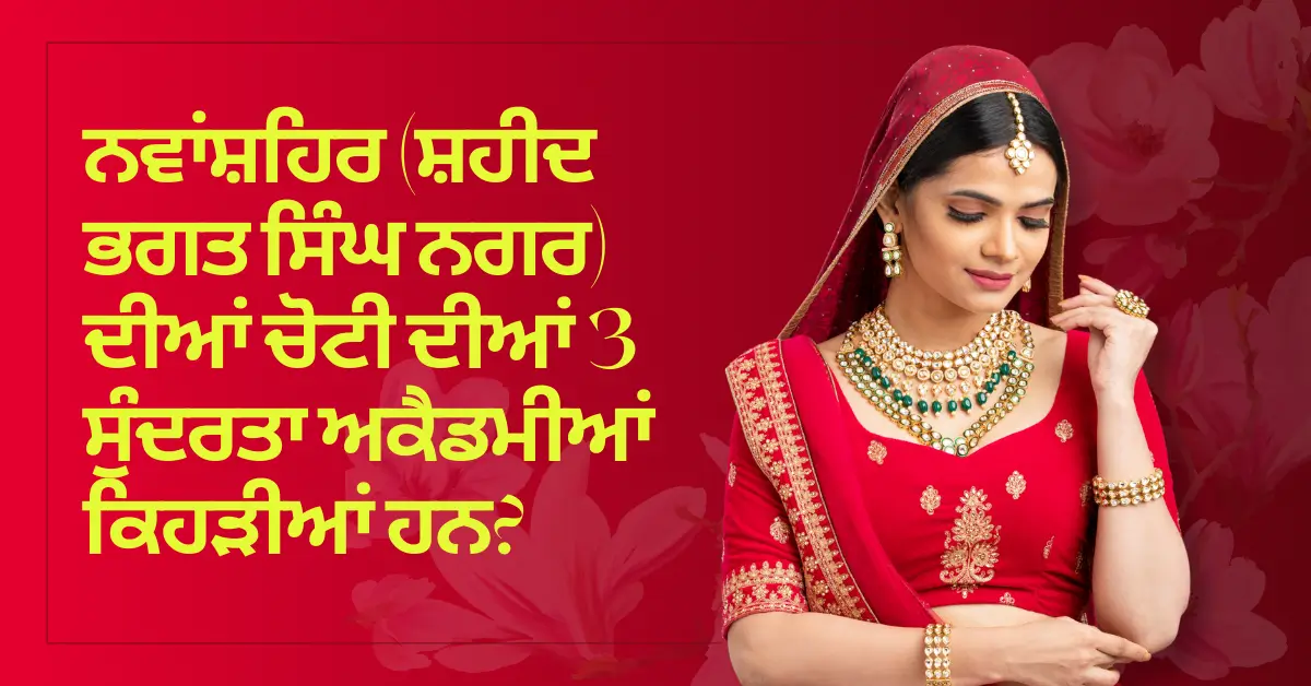 ਨਵਾਂਸ਼ਹਿਰ (ਸ਼ਹੀਦ ਭਗਤ ਸਿੰਘ ਨਗਰ) ਦੀਆਂ ਚੋਟੀ ਦੀਆਂ 3 ਸੁੰਦਰਤਾ ਅਕੈਡਮੀਆਂ ਕਿਹੜੀਆਂ ਹਨ?