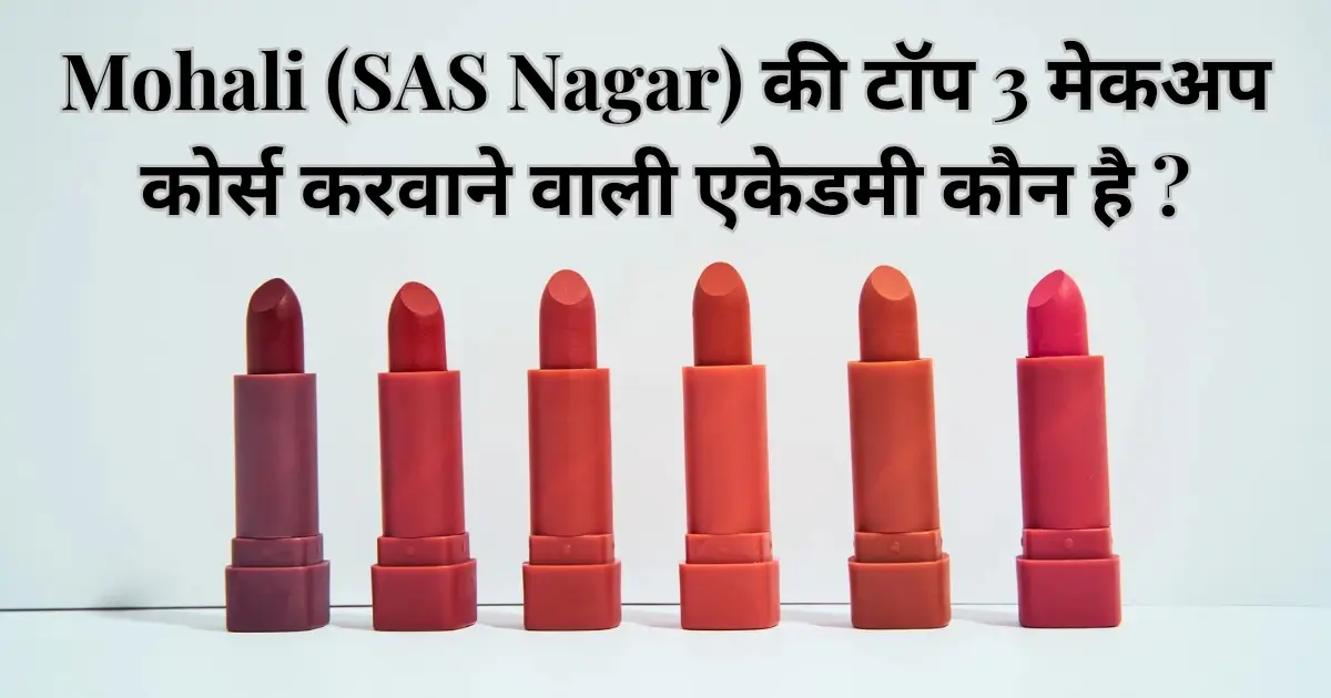 Mohali (SAS Nagar) की टॉप 3 मेकअप कोर्स करवाने वाली एकेडमी कौन है ?