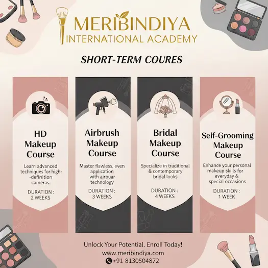 MeriBindiya International Academy short-term makeup courses